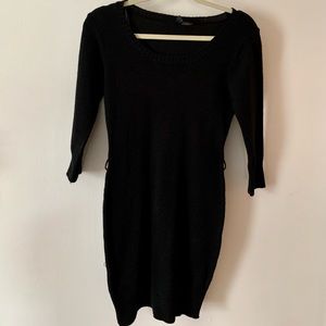 Bodycon black sweater dress